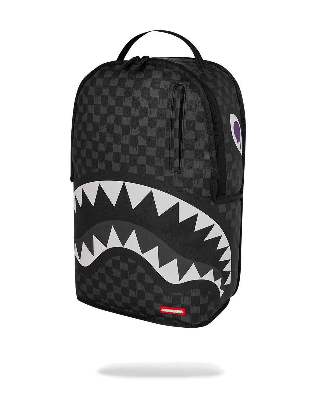 REVERSE MODE - PURPLE VELOUR TO BLACK CHECK BACKPACK