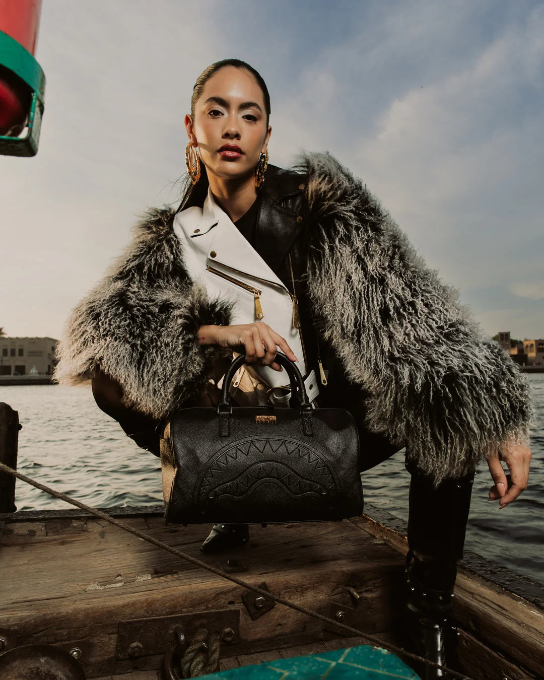 GOLD BRICK DRIP MINI DUFFLE