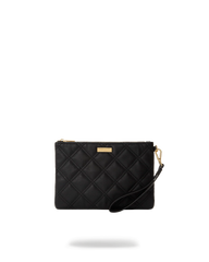 NOIR QUILT GOLD CHAIN SHARK CROSSOVER CLUTCH