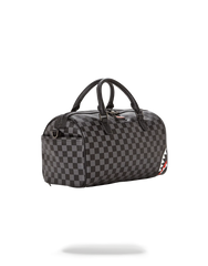 GREY CHECKERED SHARKS IN PARIS MINI DUFFLE