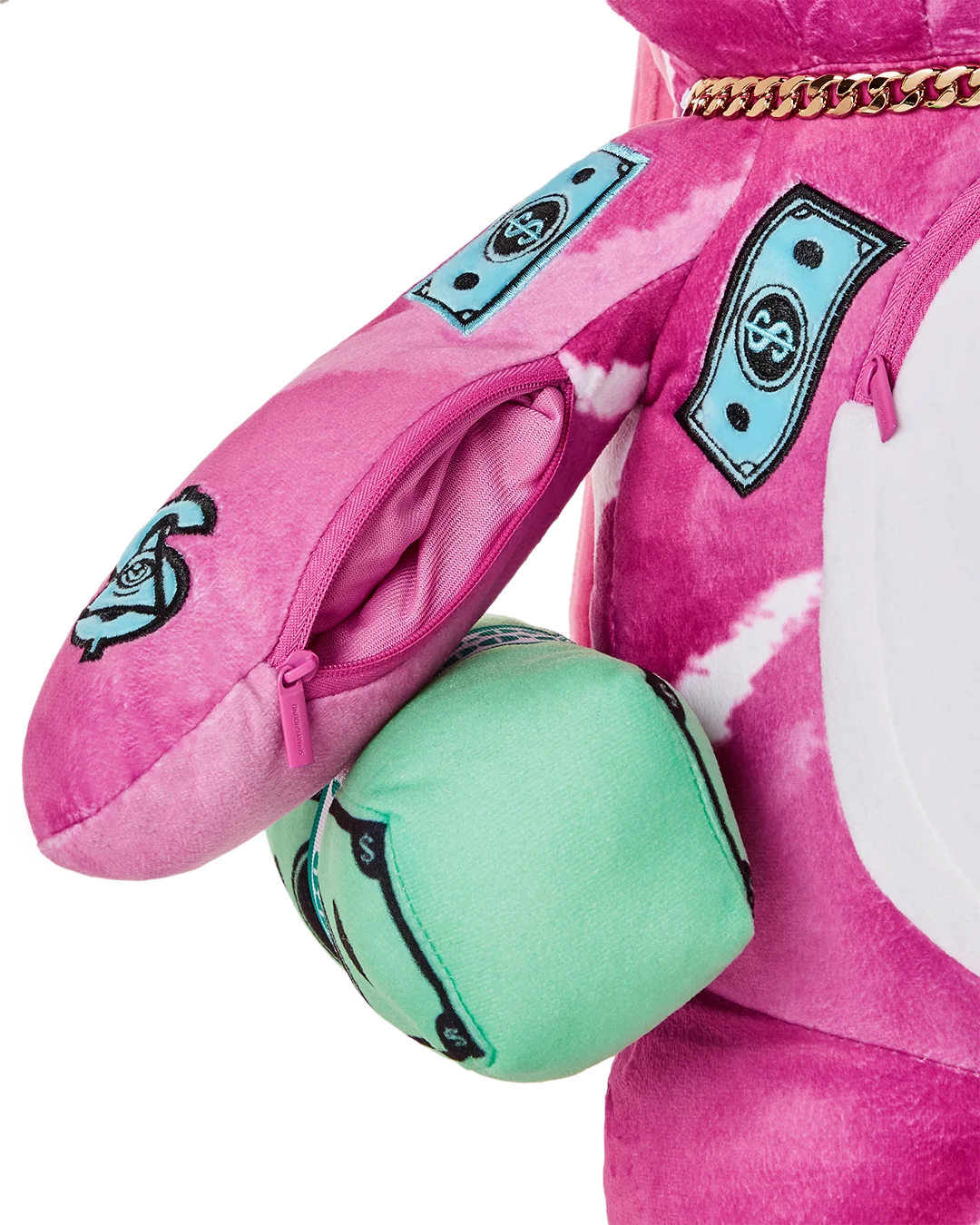 PINK PUNK MONEYBEAR TEDDYBEAR BACKPACK