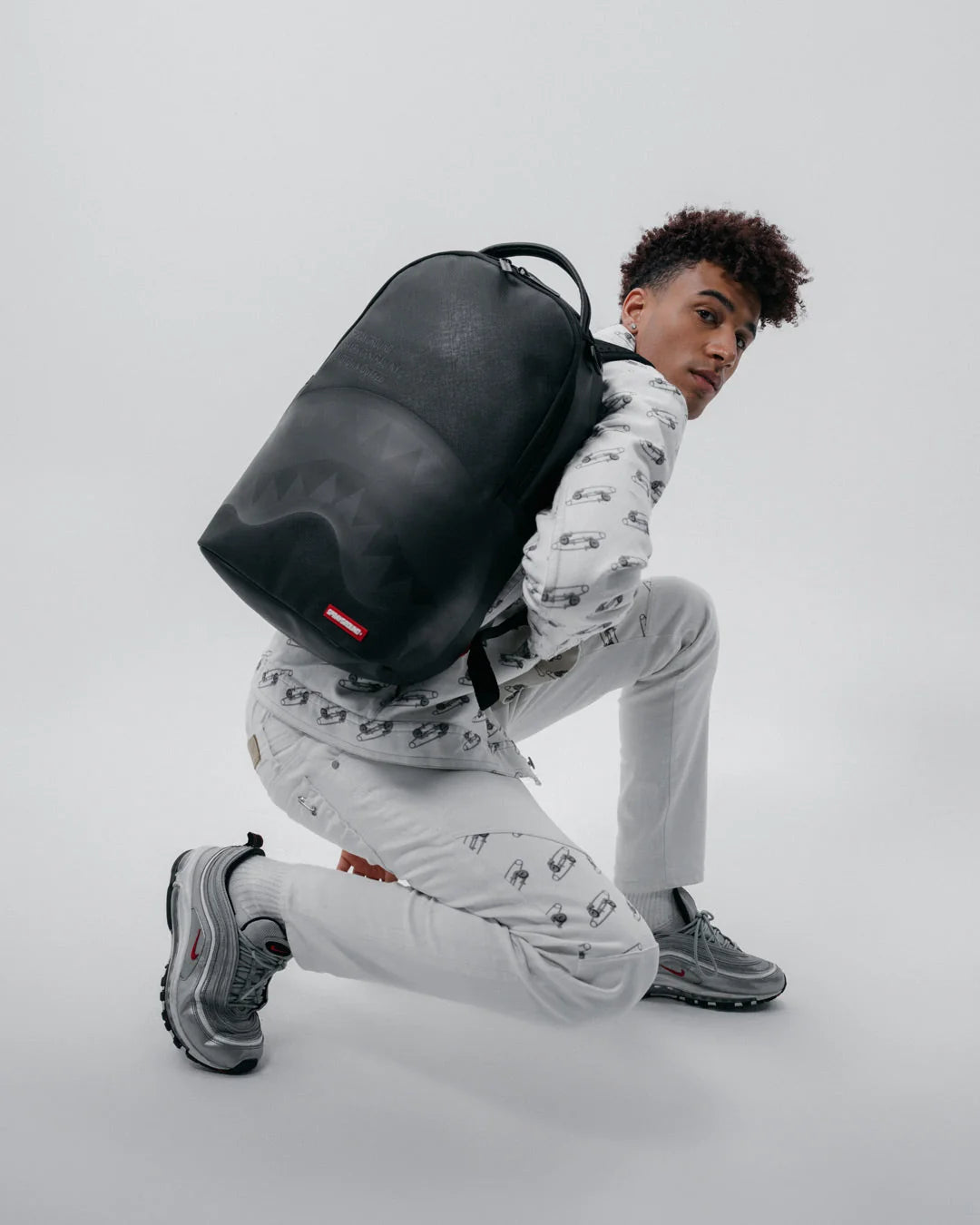 SHARK CENTRAL (BLK ON BLK) BACKPACK (DLXV)