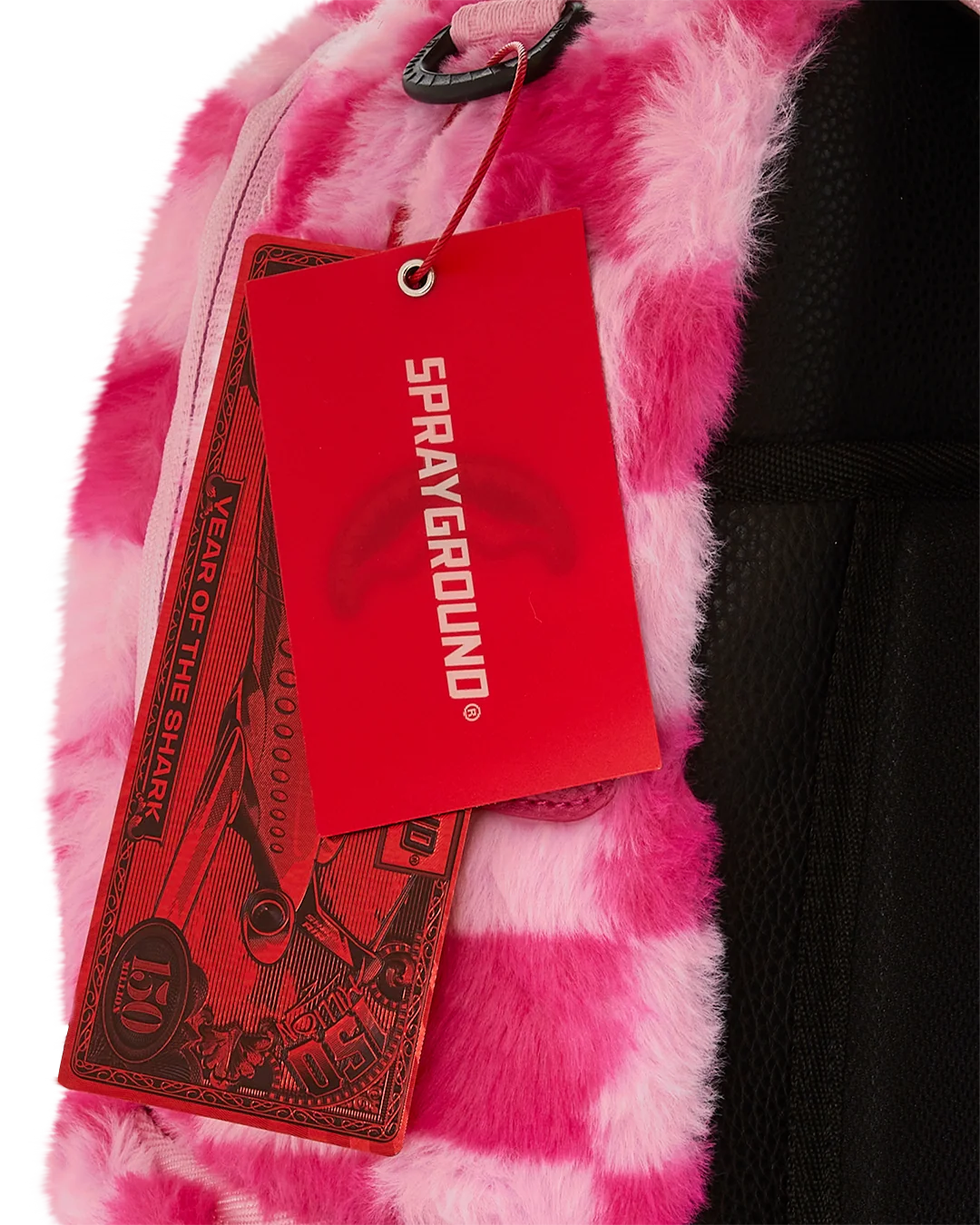 FURZILLA SHARK (PINK CHECK) BACKPACK