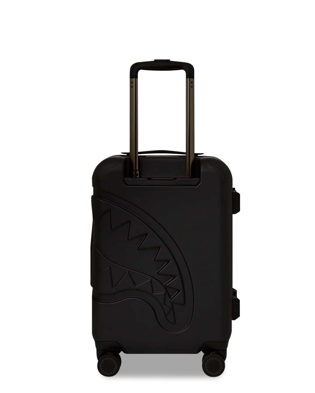 REALITY CHECK SHARKITECTURE CARRY-ON JETBLACK LUGGAGE (GUNMETAL HARDWARE)