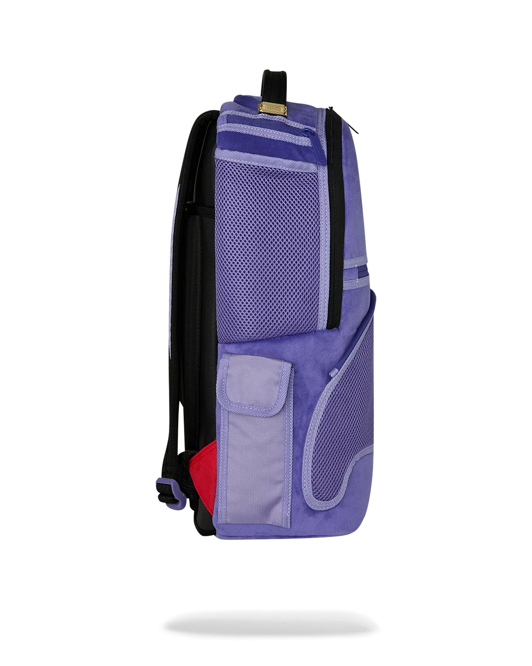 REVERSE MODE - PURPLE VELOUR TO BLACK CHECK BACKPACK
