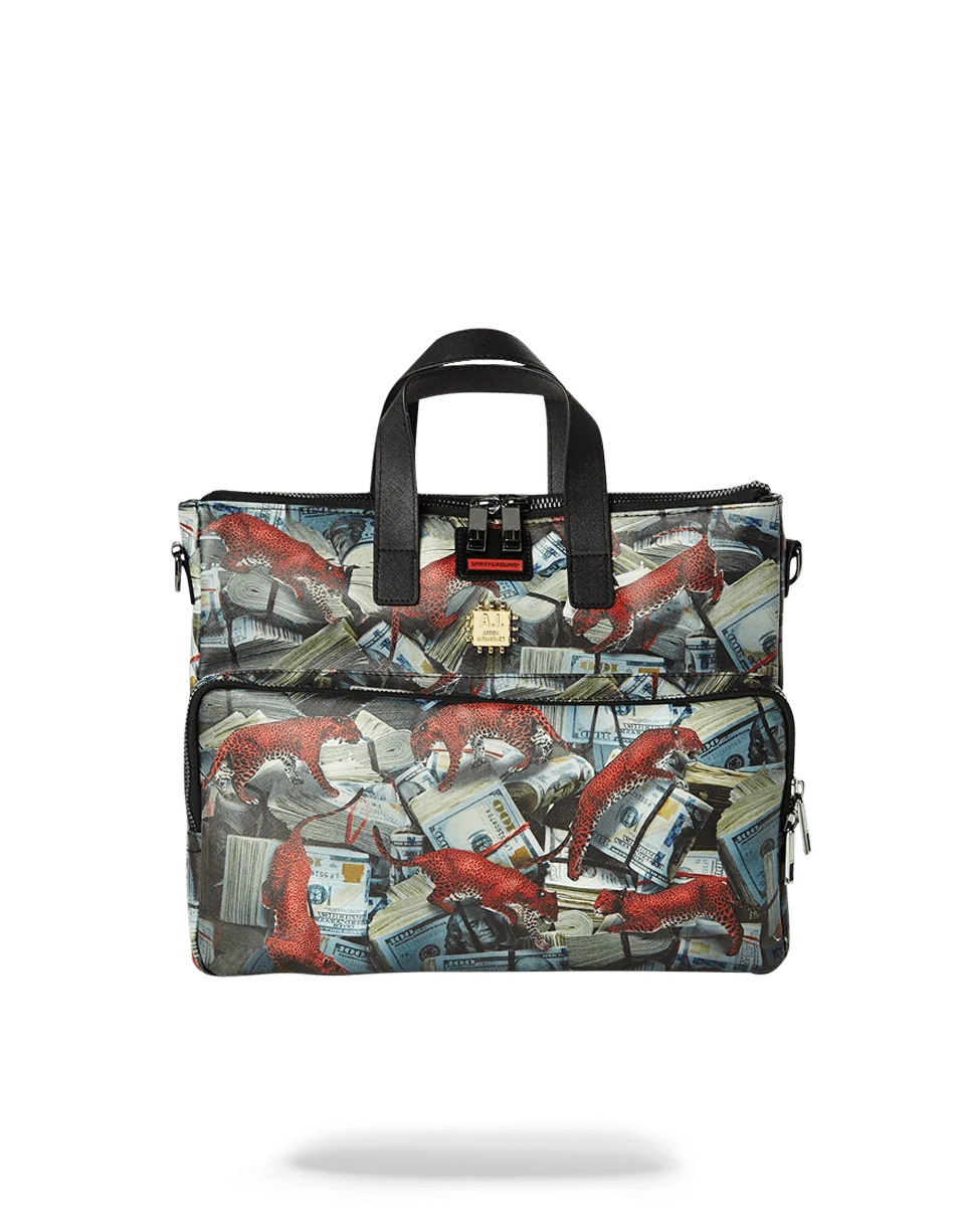 RED LEOPARD MONEY TRAVEL CASE