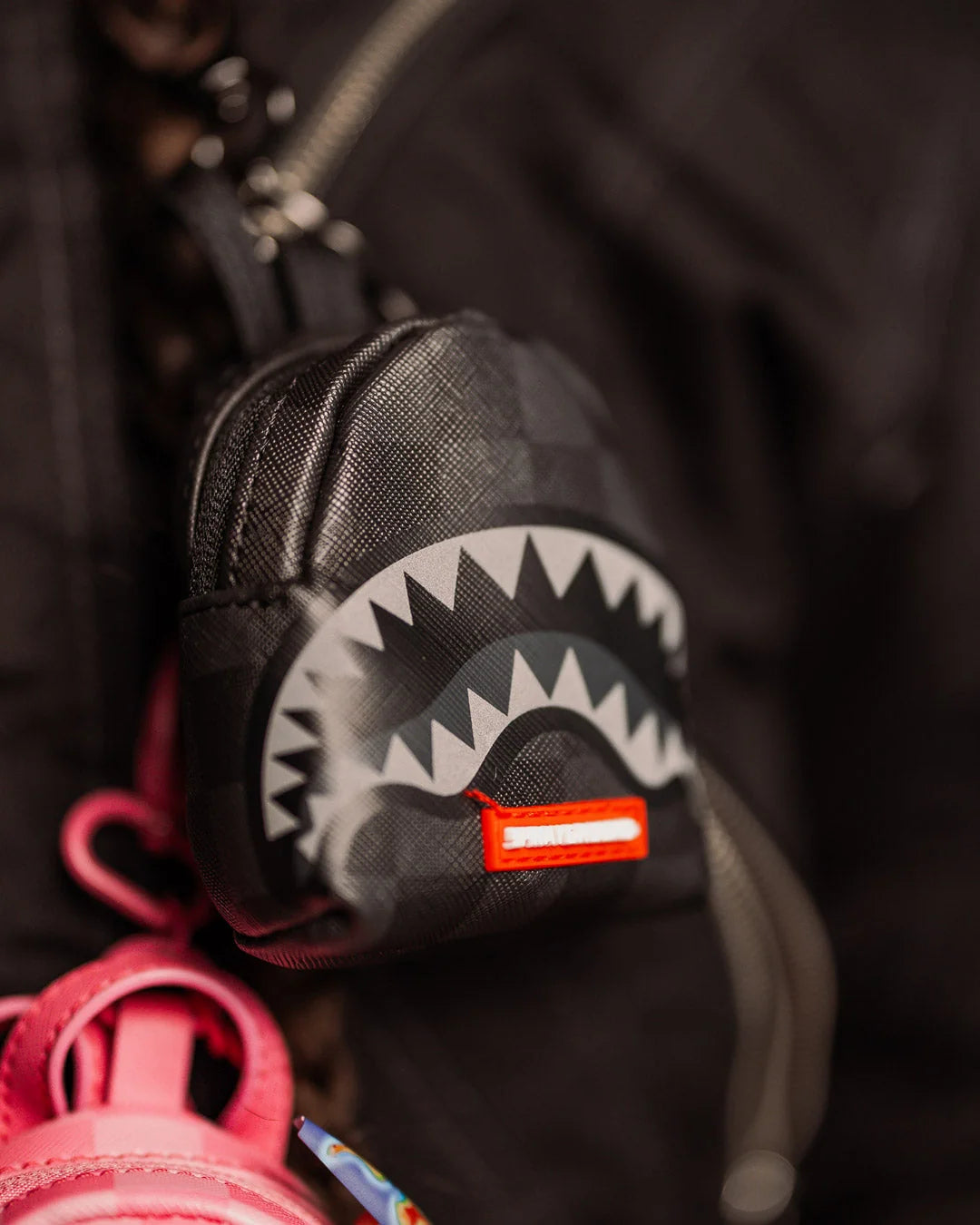 LIGHTS OUT SHARKS IN PARIS BACKPACK KEYCHAIN