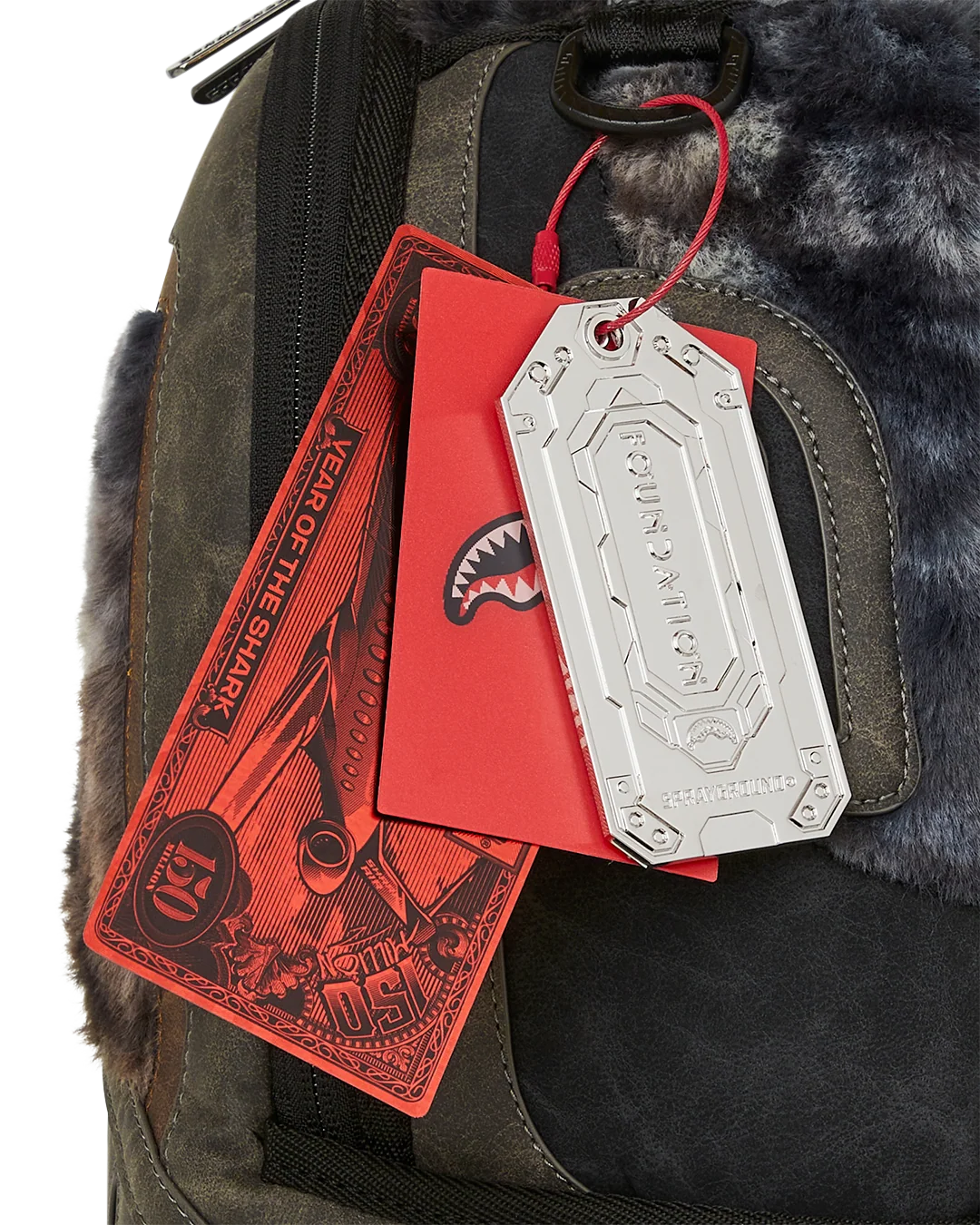 FOUNDATION DAYS FUR COAT SHARK BACKPACK