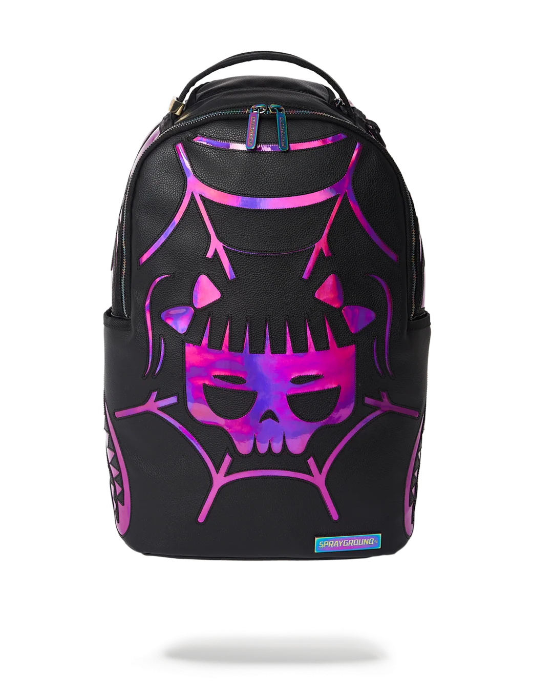 CAZZU IRIDESCENT CUT & SEW SPIDER SKULL SHARK BACKPACK (DLXV)