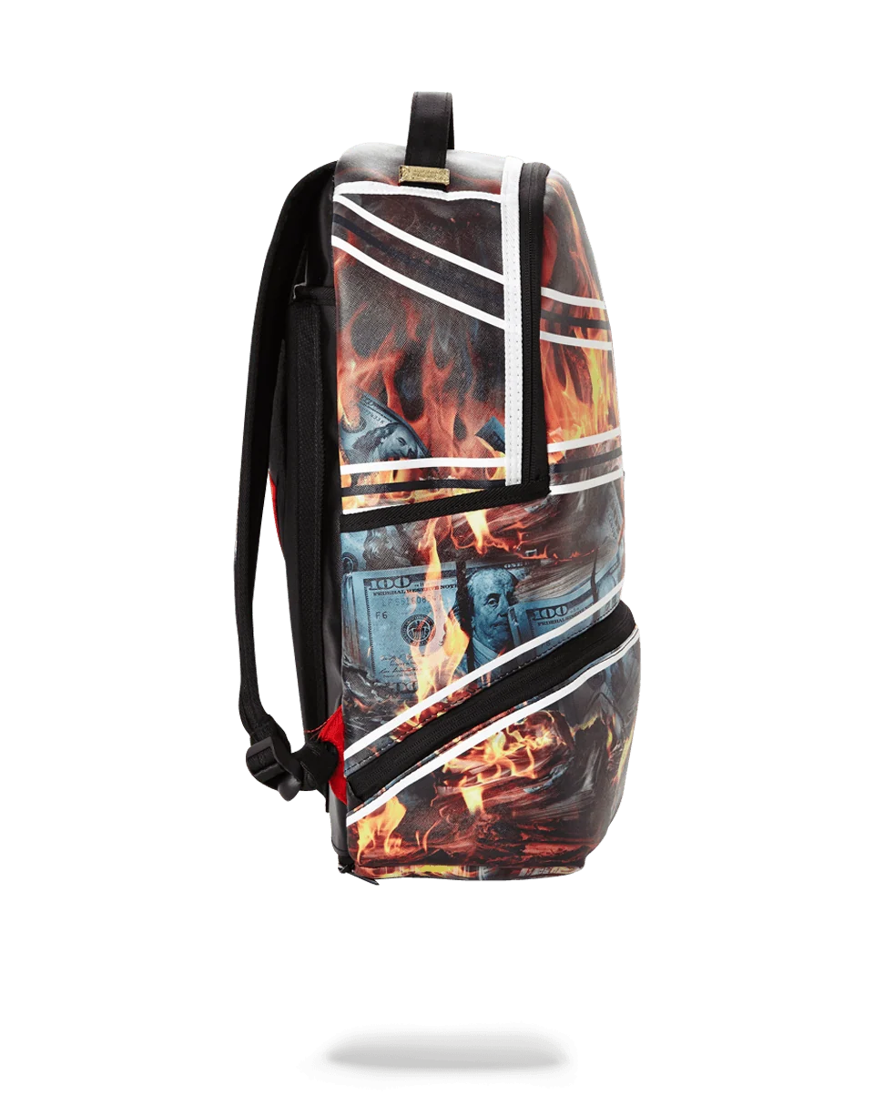 SPALDING X SPRAYGROUND FIRE MONEY BACKPACK