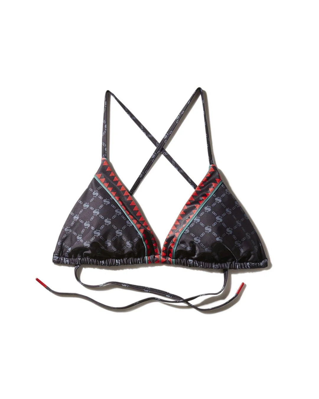 MIDNIGHT MONEY PATTERN BIKINI TOP