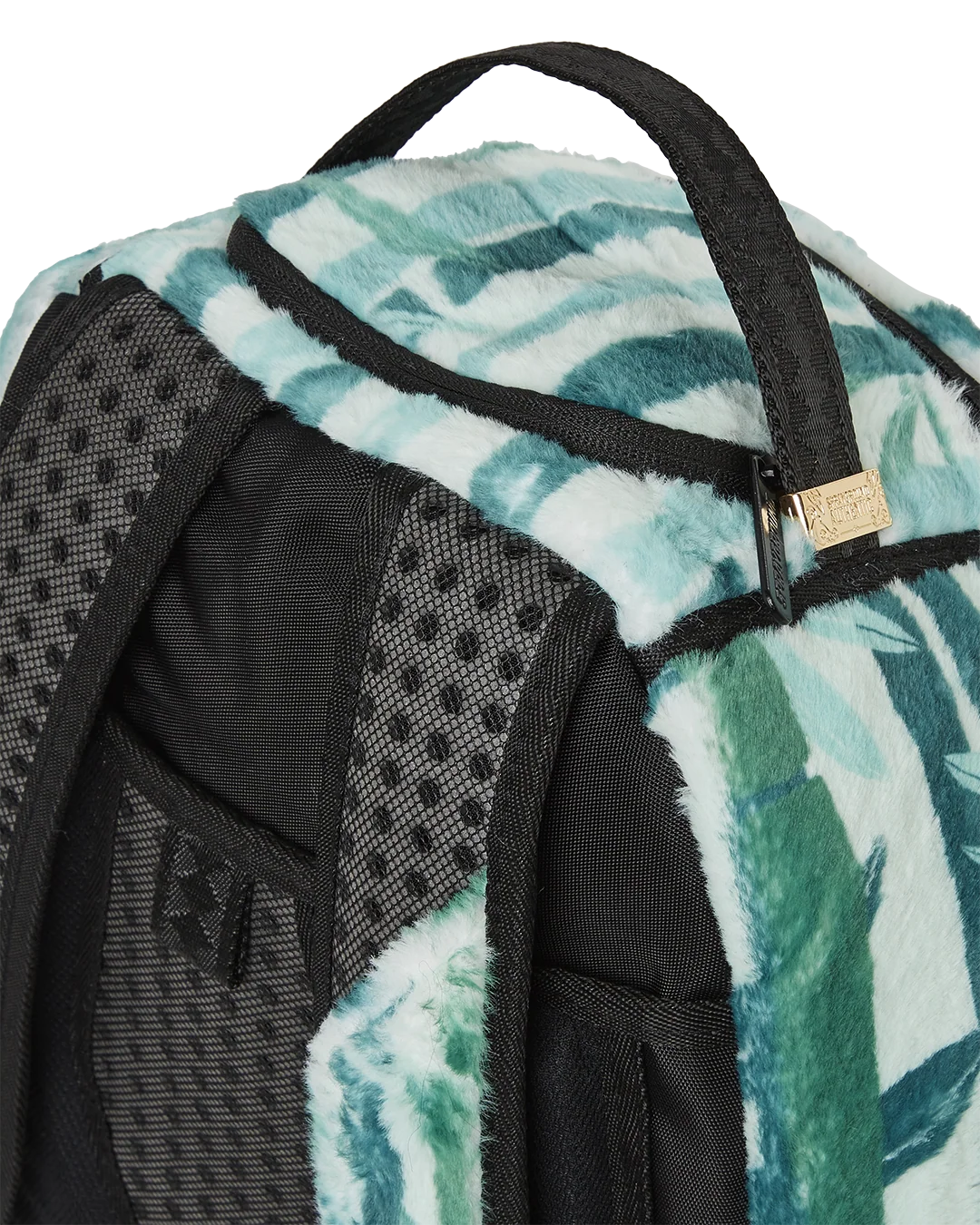 PANDA COZY VELOUR FUR BACKPACK