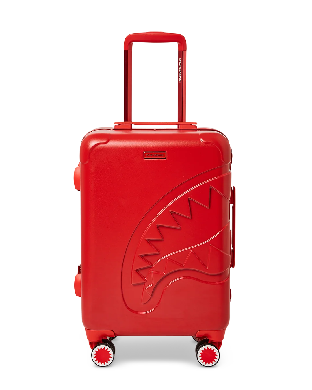 MOLDED SHARKITECTURE RED HARDSHELL CARRY-ON LUGGAGE
