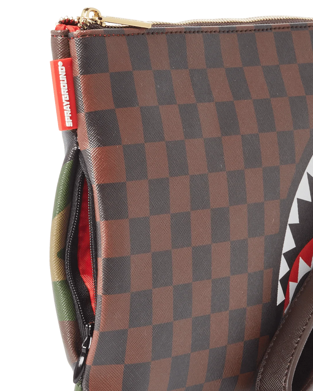 CHECKS IN CAMOFLAUGE CROSSOVER CLUTCH