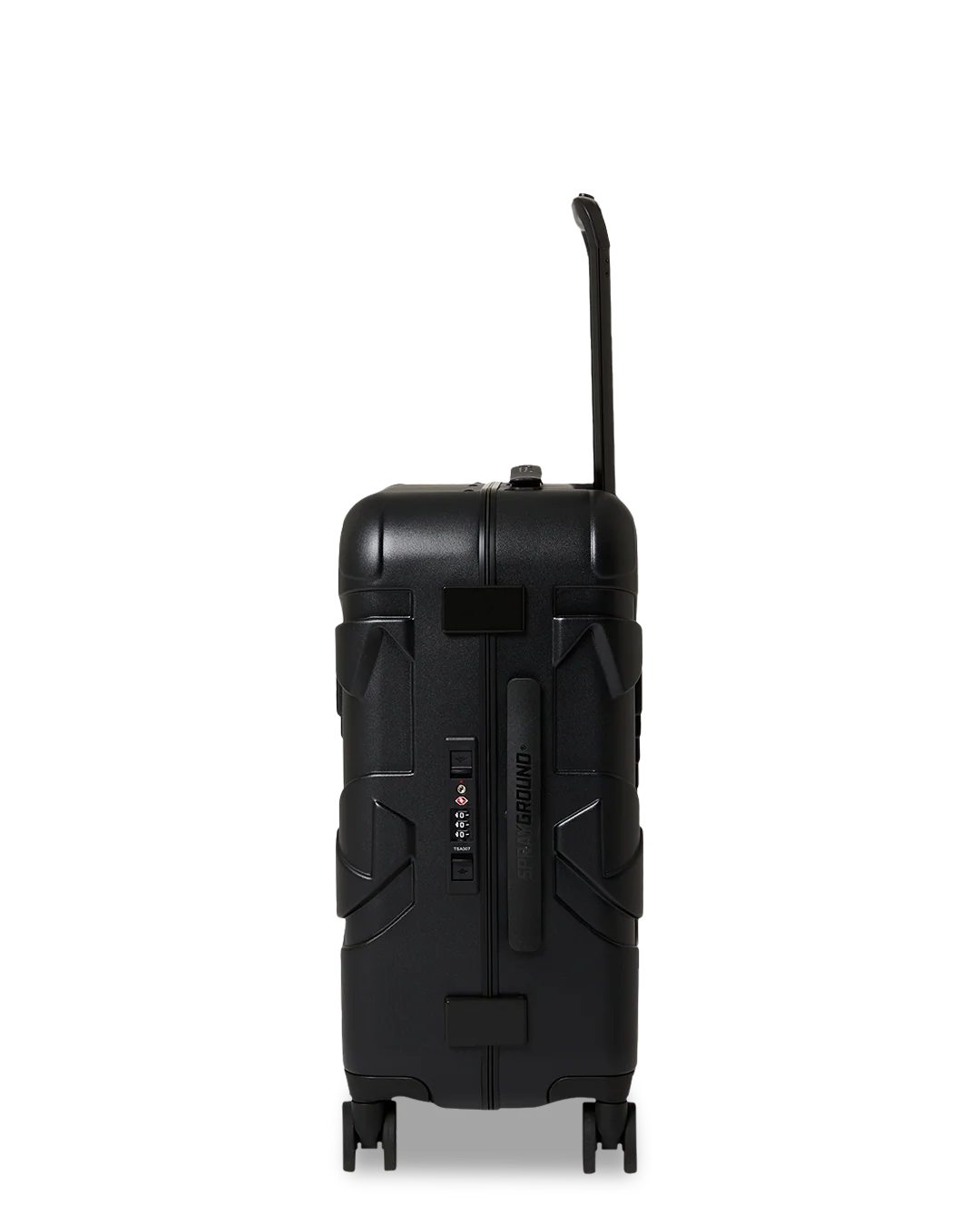 THE JOURNEY BEGINS SHARKITECTURE CARRY-ON LUGGAGE BLACK WITH EXTRA STICKERS