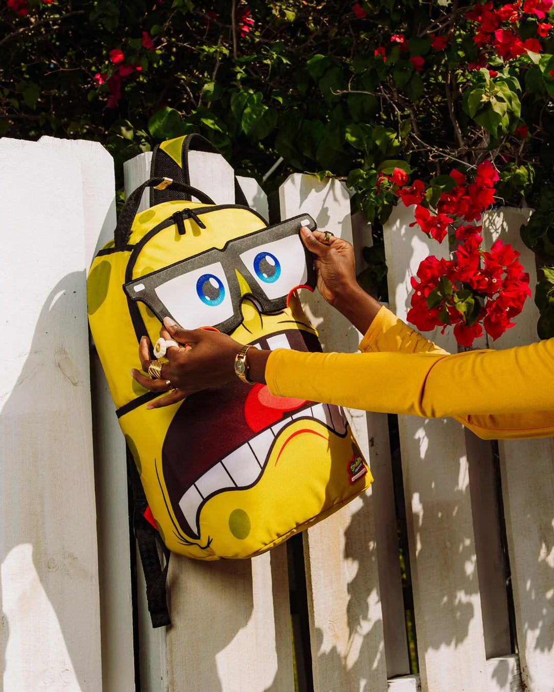 SPONGEBOB EYE POP REMOVABLE EYES BACKPACK