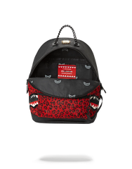 6-STRAP RED LEOPARD EMPRESS (PONY HAIR)