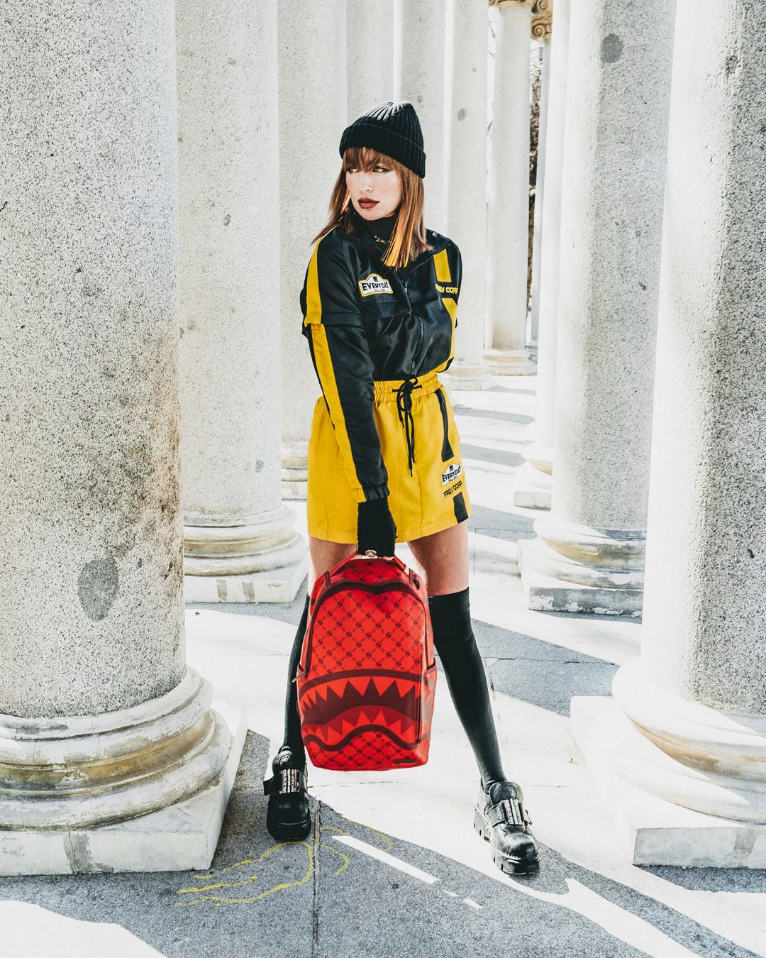 MONEY PATTERN BRICK BACKPACK (DLXV)