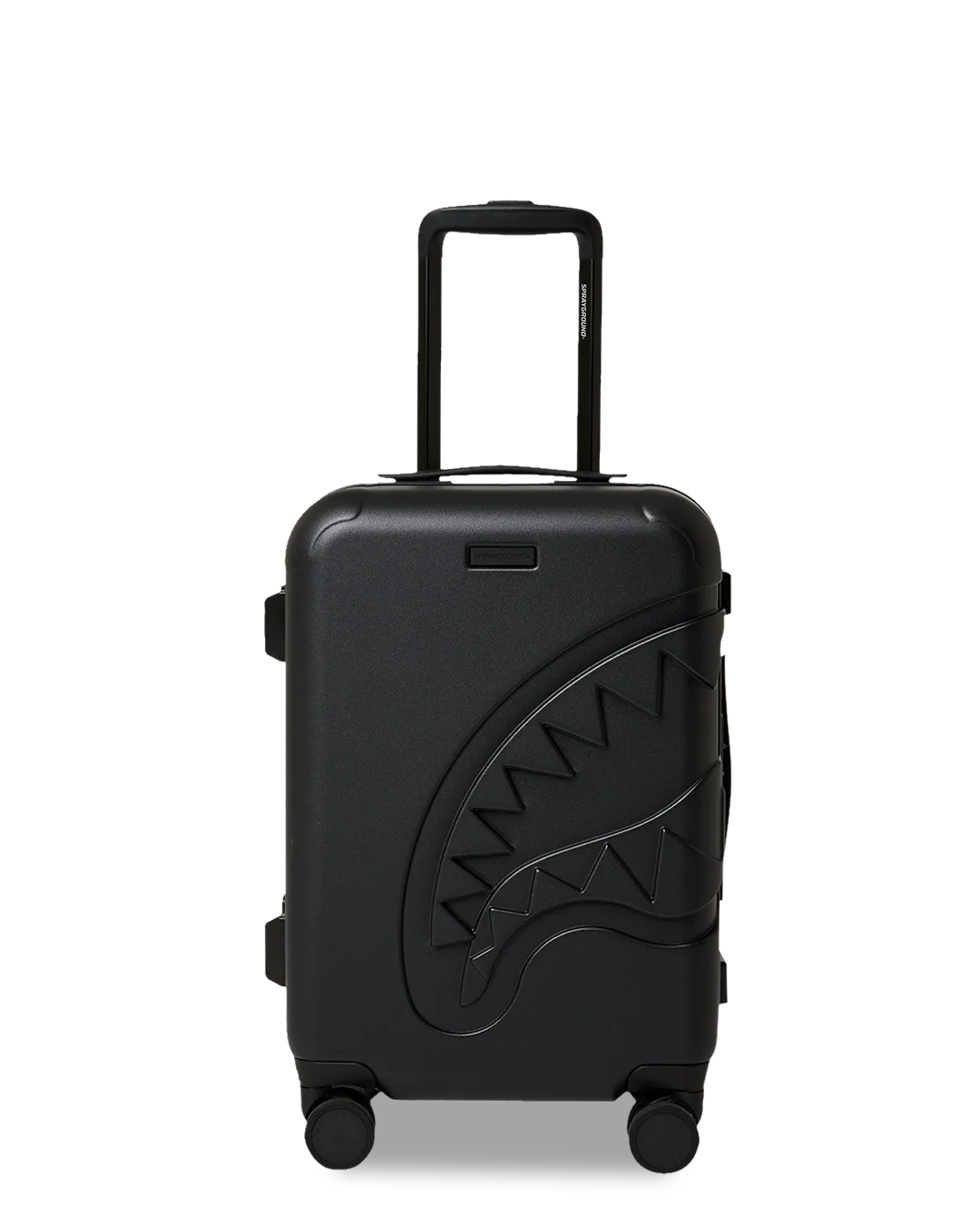THE JOURNEY BEGINS SHARKITECTURE CARRY-ON LUGGAGE BLACK WITH EXTRA STICKERS