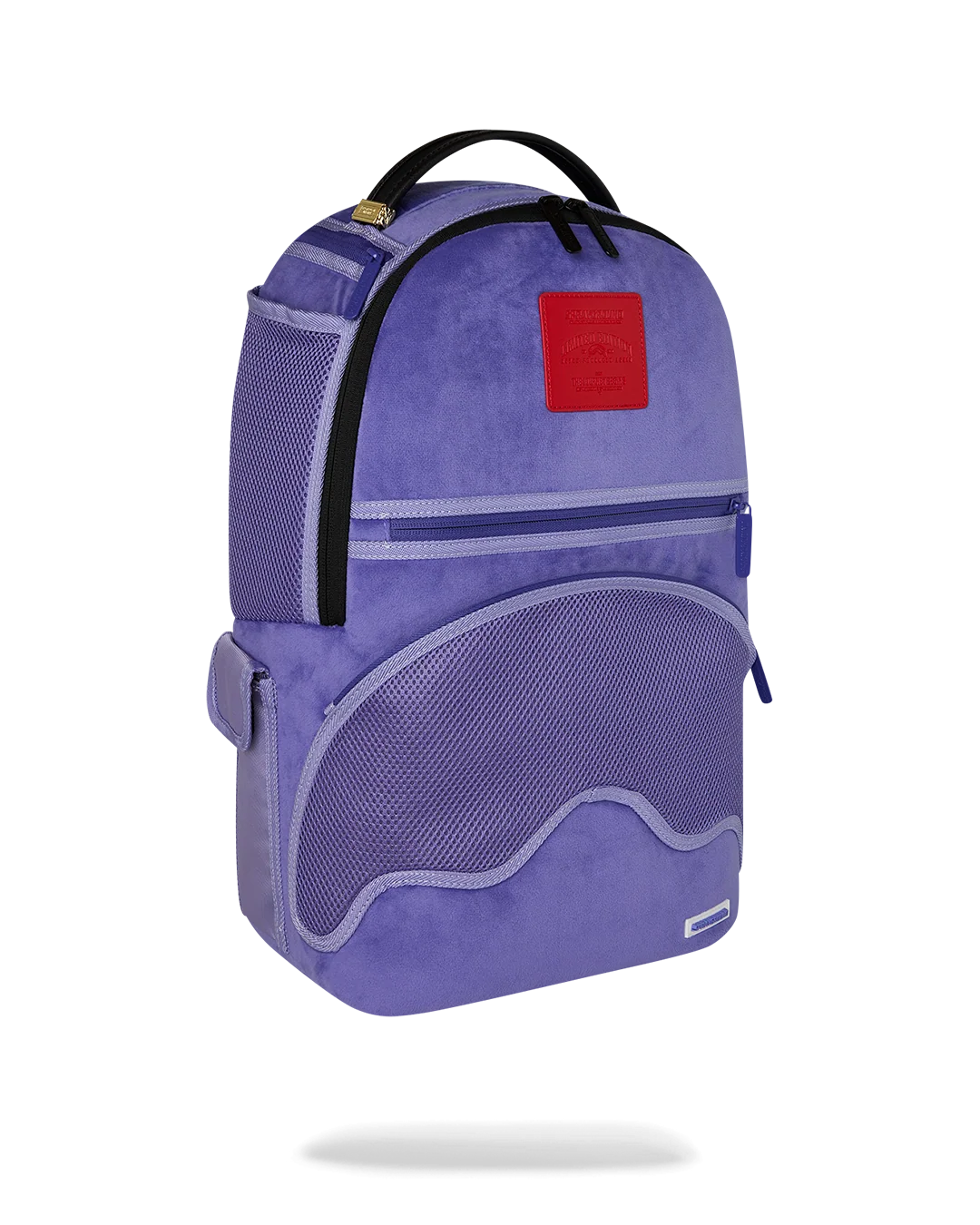 REVERSE MODE - PURPLE VELOUR TO BLACK CHECK BACKPACK