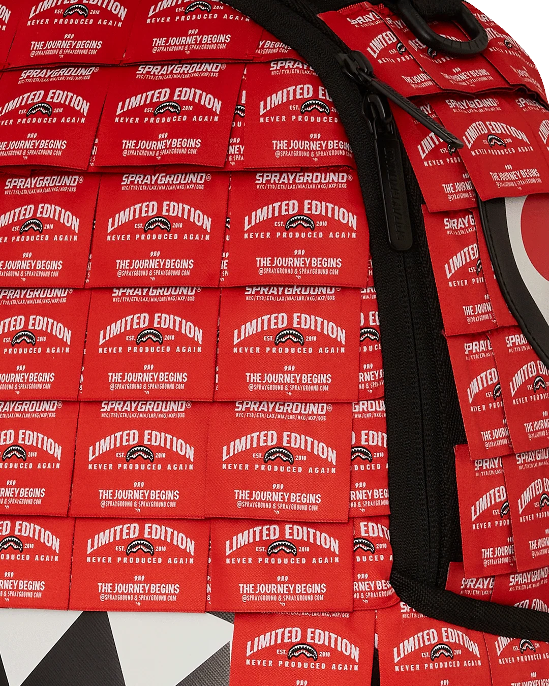 MADE OF WOVEN LABELS SHARK BACKPACK