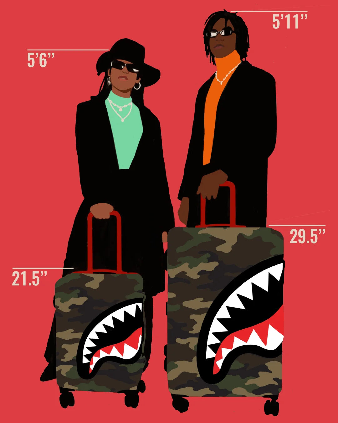SHARKNAUTICS (CAMO) 21.5” CARRY-ON LUGGAGE