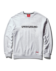 SPRAYGROUND PULLOVER CREW NECK SWEATSHIRT (LT GREY)