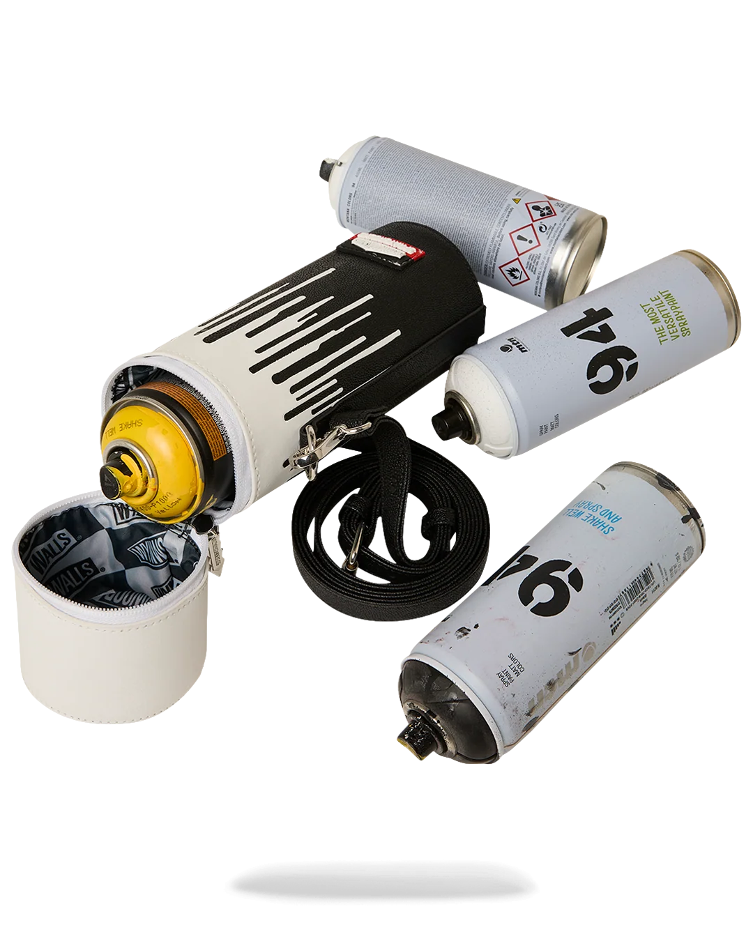 WYNWOOD WALLS COLLAB WATER BOTTLE OR SPRAYCAN HOLDER (BLK/WHT)
