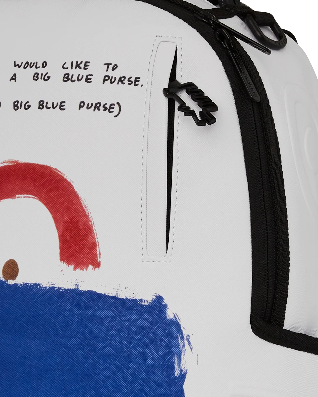 KEITH HARING BIG BLUE PURSE ART BACKPACK