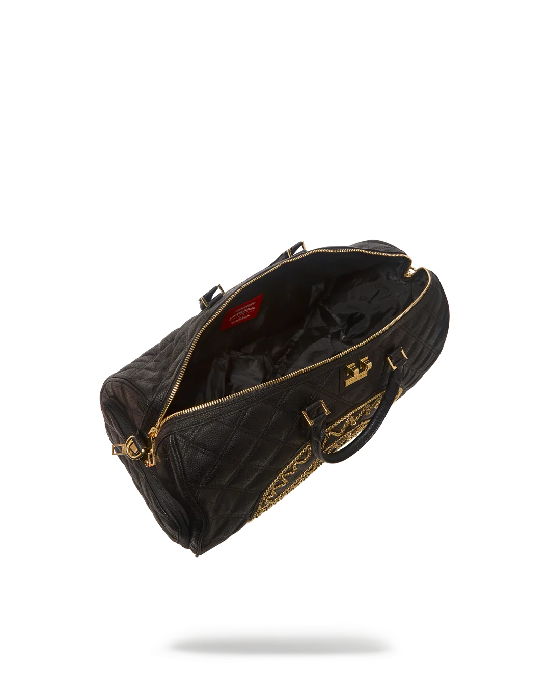NOIR QUILT GOLD CHAIN SHARK DUFFLE