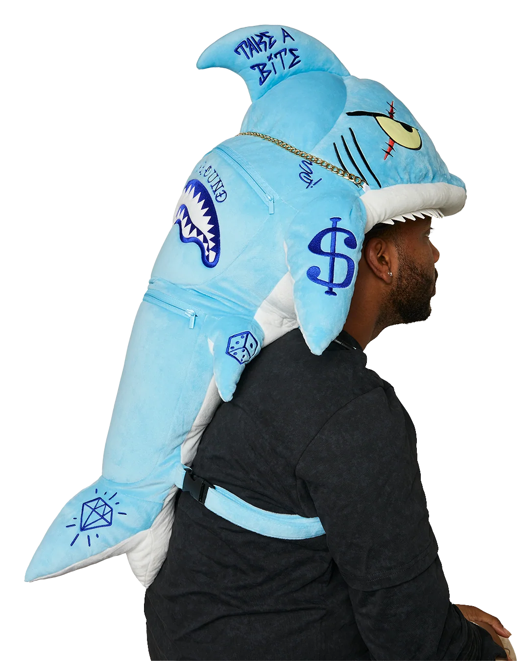 STUFFED SAVAGE HOODY BACKPACK SHARK