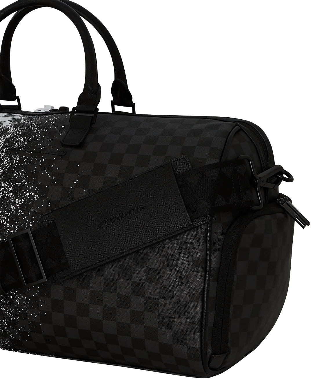 SCRIBBLE DRIBBLE CHECK DUFFLE