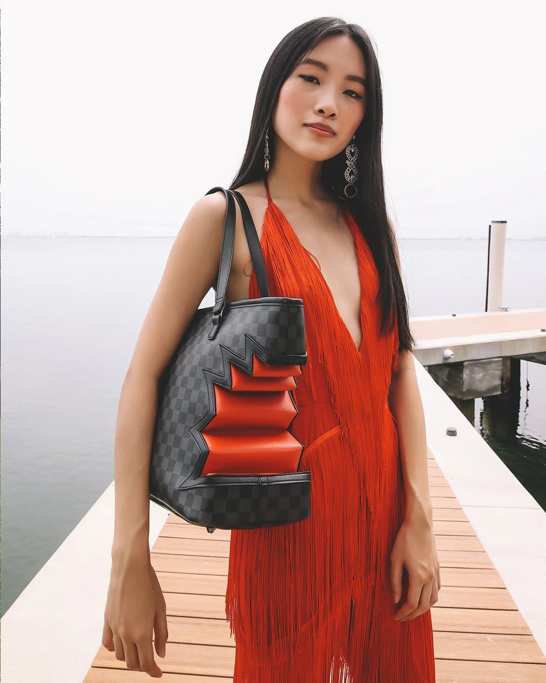 SHARK BITE SHARKS IN PARIS GRAY TOTE